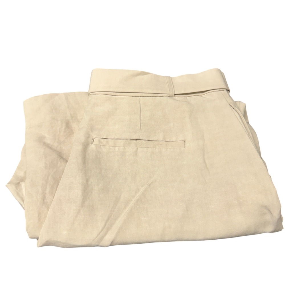 Banana Republic Pants Womens 14 (37x28) Seamed Peg High Rise Barrel Tencel Linen